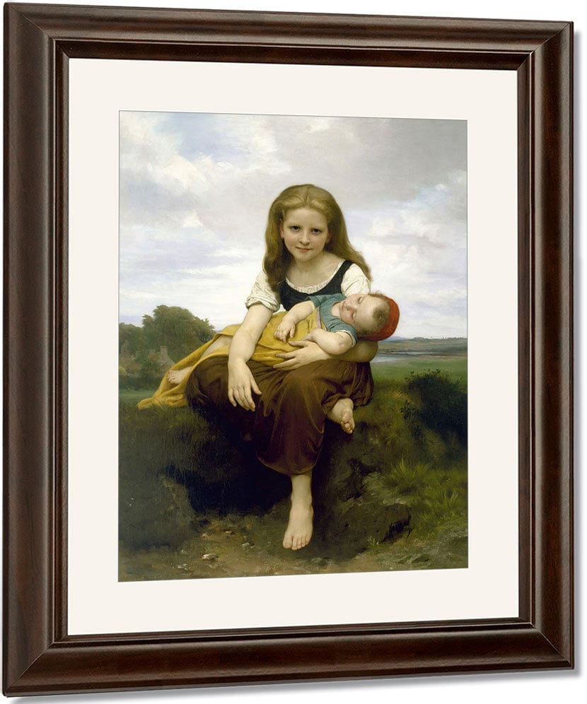 The Elder Sister By William Adolphe Bouguereau Fine Art Print
