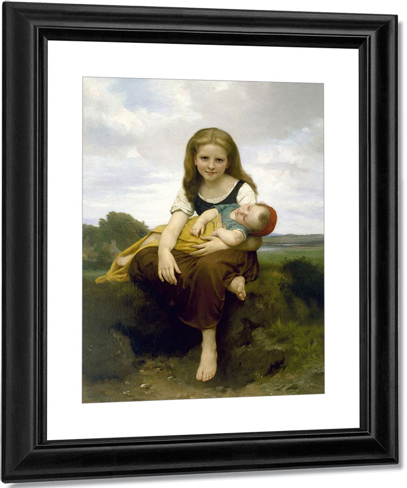 The Elder Sister By William Adolphe Bouguereau Fine Art Print