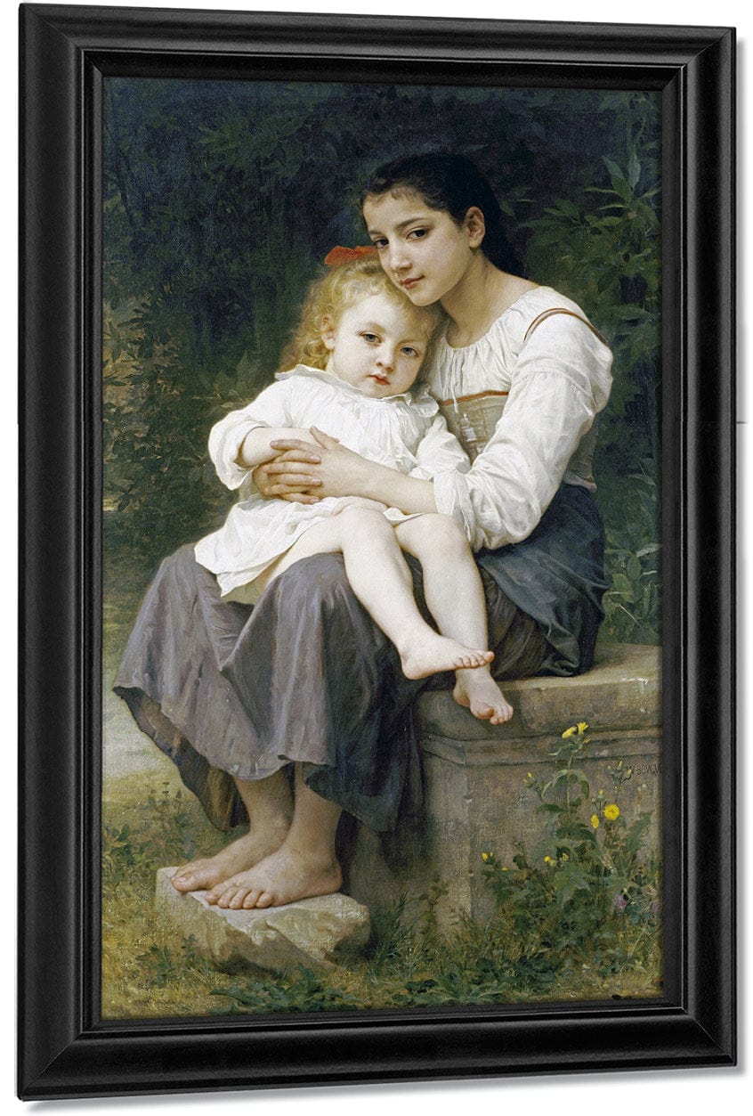 The Eldest Sister. La Soeur Aine By William Adolphe Bouguereau Fine Art Print