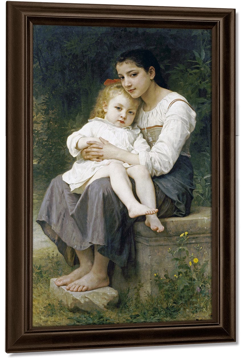 The Eldest Sister. La Soeur Aine By William Adolphe Bouguereau Fine Art Print