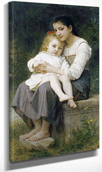 The Eldest Sister. La Soeur Aine By William Adolphe Bouguereau Fine Art Print