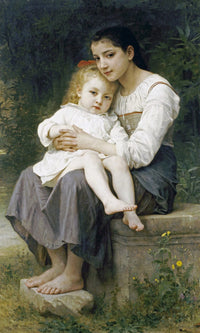 The Eldest Sister. La Soeur Aine By William Adolphe Bouguereau Fine Art Print