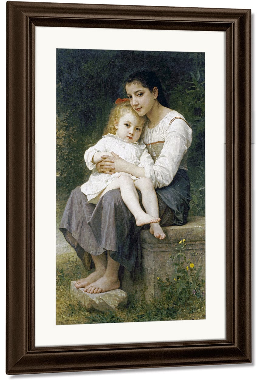 The Eldest Sister. La Soeur Aine By William Adolphe Bouguereau Fine Art Print