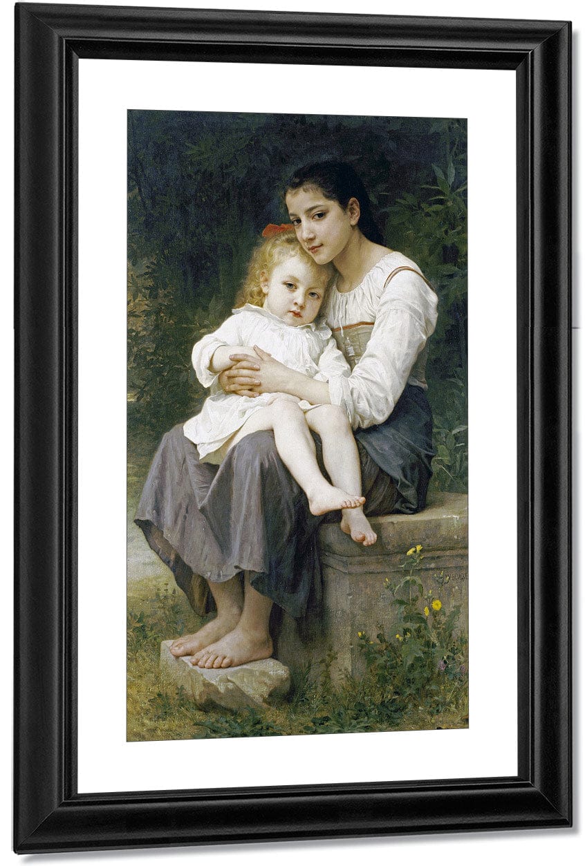 The Eldest Sister. La Soeur Aine By William Adolphe Bouguereau Fine Art Print