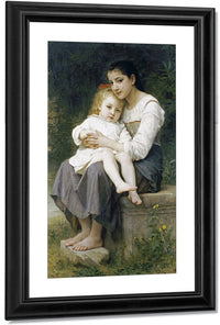 The Eldest Sister. La Soeur Aine By William Adolphe Bouguereau Fine Art Print