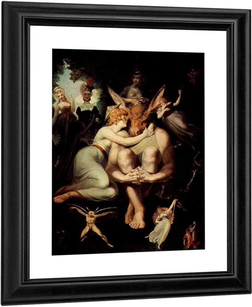 The Elf Queen Titania And Labels, The Weavers With Donkey's Head By Henry Fuseli Fine Art Print