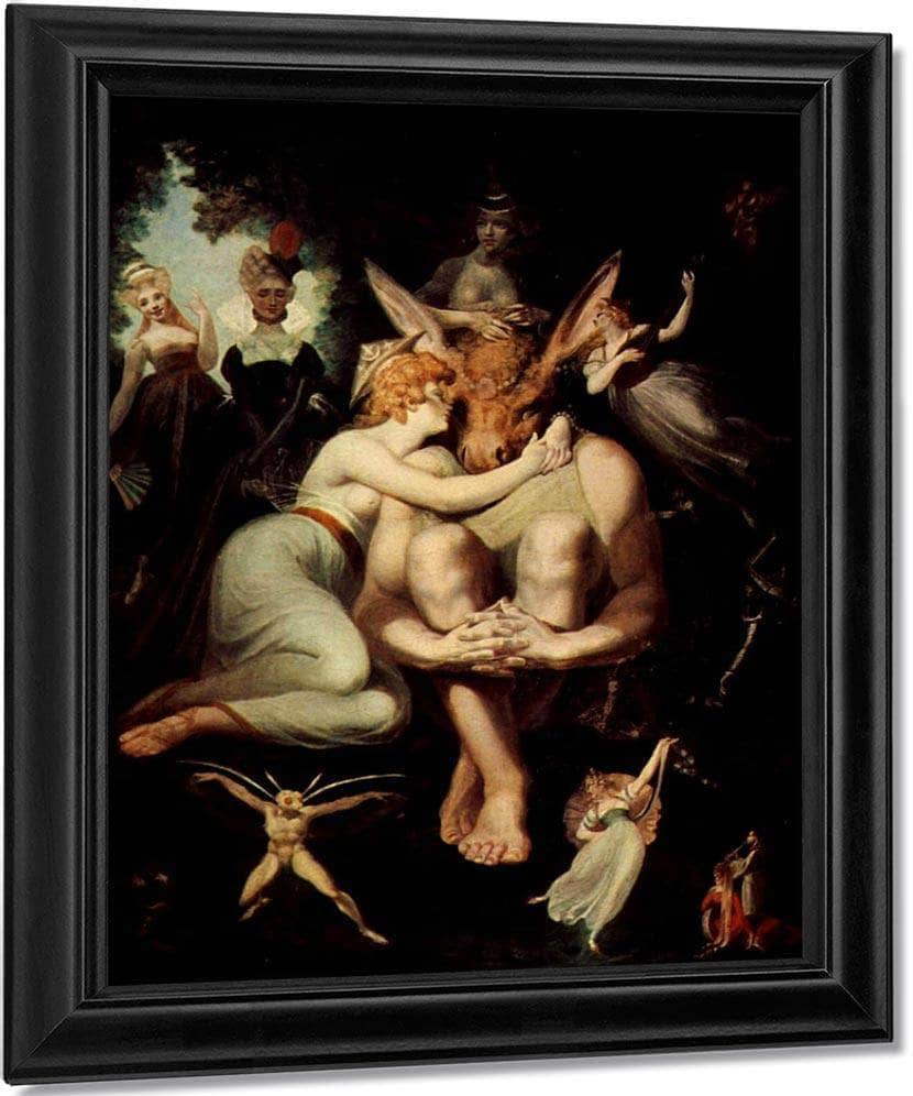 The Elf Queen Titania And Labels, The Weavers With Donkey's Head By Henry Fuseli Fine Art Print