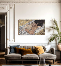 The Embrace 1917 Expressionism 98X169Cm Galerie Belvedere Austria By Egon Schiele Fine Art Print