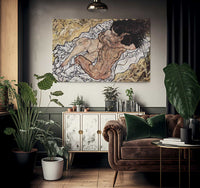 The Embrace 1917 Expressionism 98X169Cm Galerie Belvedere Austria By Egon Schiele Fine Art Print