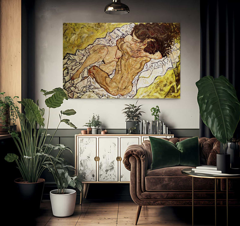 The Embrace By Egon Schiele Fine Art Print