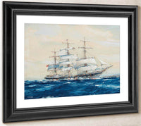 The Emigrant Ship Off Invercargill By Jack Spurling Fine Art Print