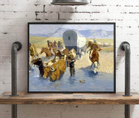 The Emigrants Painting Frederic Remington Canvas Art Fine Art Print