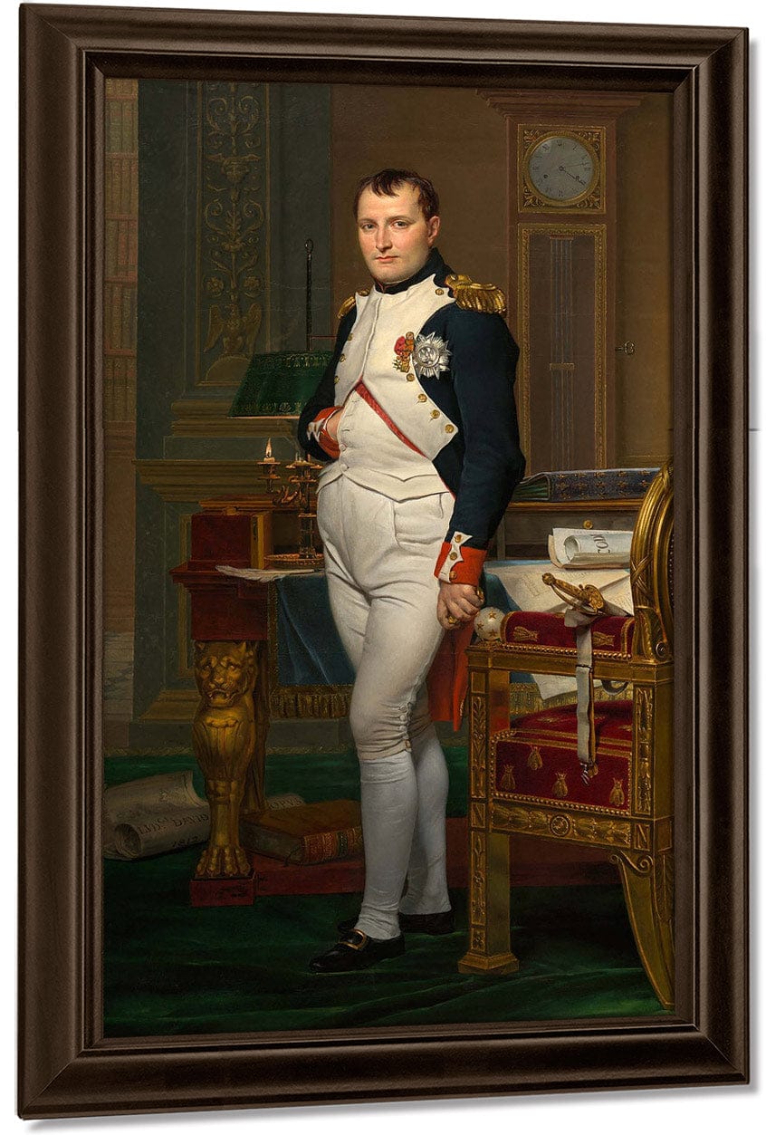 The Emperor Napoleon In His Study At The Tuileries By Jacques Louis David Fine Art Print
