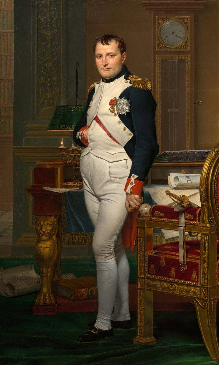The Emperor Napoleon In His Study At The Tuileries By Jacques Louis David Fine Art Print