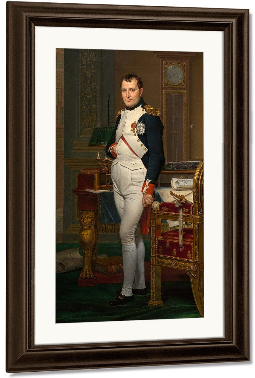 The Emperor Napoleon In His Study At The Tuileries By Jacques Louis David Fine Art Print