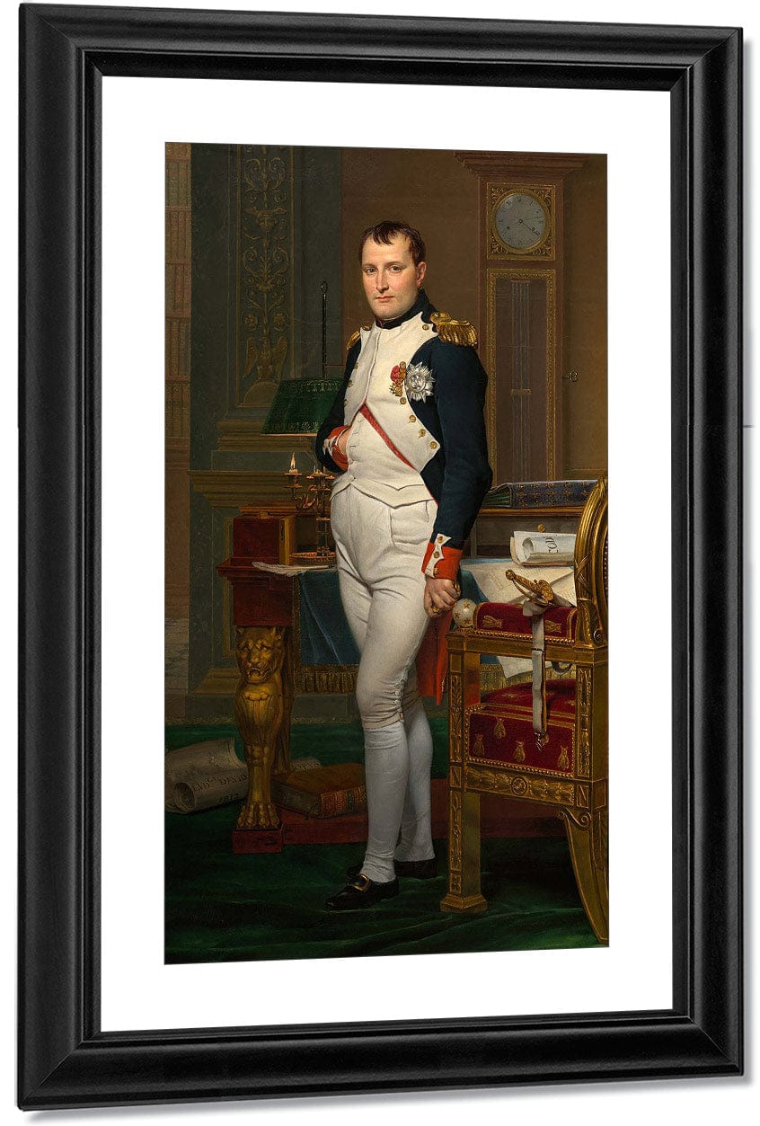 The Emperor Napoleon In His Study At The Tuileries By Jacques Louis David Fine Art Print
