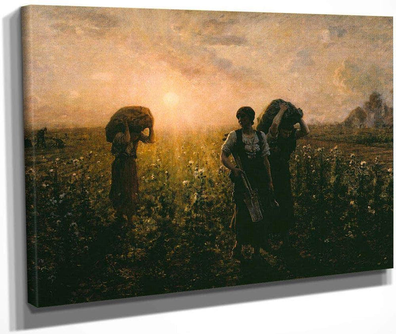 The End Of The Working Day By Breton Jules Fine Art Print