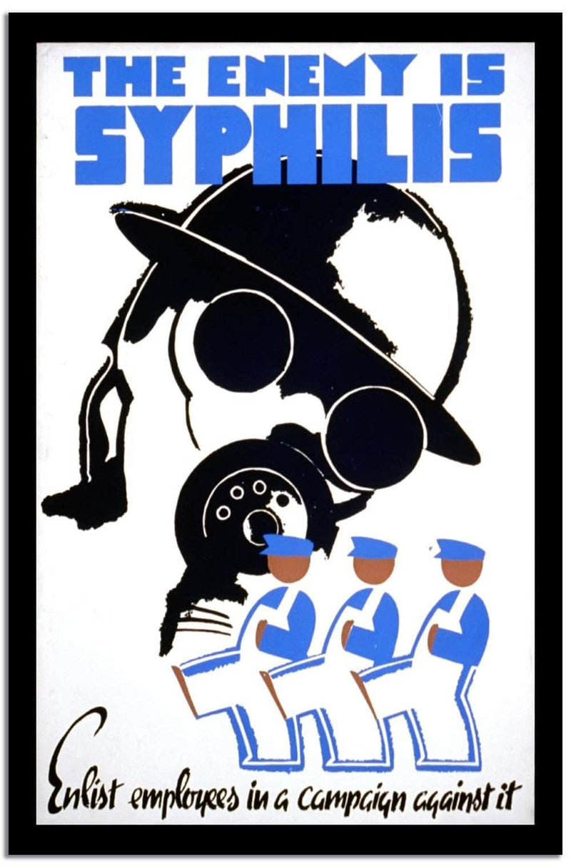 The Enemy Is Syphilis  Vintage Poster Fine Art Print