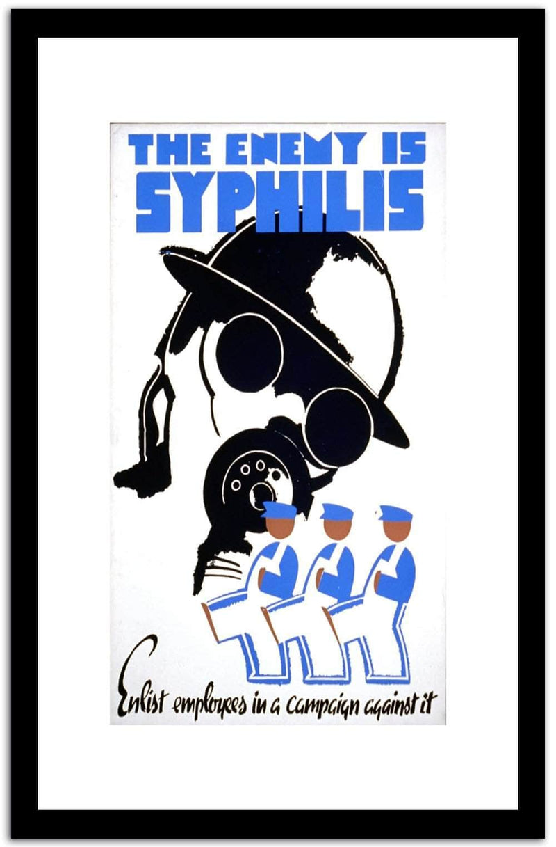 The Enemy Is Syphilis  Vintage Poster Fine Art Print