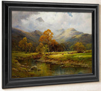The English Lakes Autumn In Easedale By Alfred De Breanski Fine Art Print