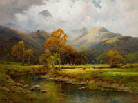 The English Lakes Autumn In Easedale By Alfred De Breanski Fine Art Print