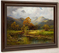 The English Lakes Autumn In Easedale By Alfred De Breanski Fine Art Print