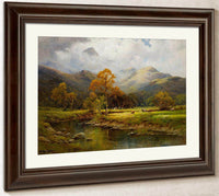 The English Lakes Autumn In Easedale By Alfred De Breanski Fine Art Print