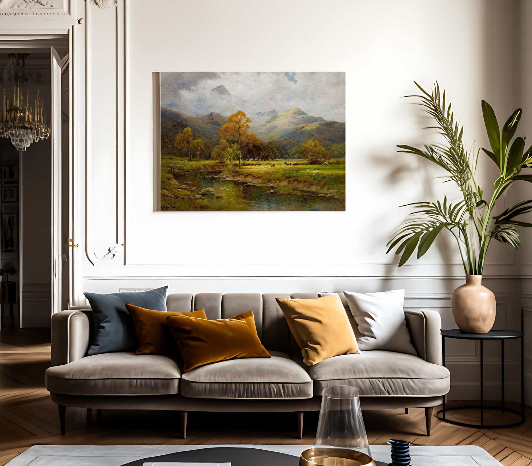 The English Lakes Autumn In Easedale By Alfred De Breanski Fine Art Print