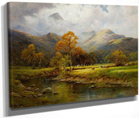 The English Lakes Autumn In Easedale By Alfred De Breanski Fine Art Print