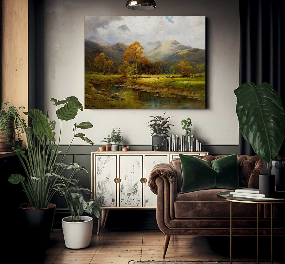 The English Lakes Autumn In Easedale By Alfred De Breanski Fine Art Print