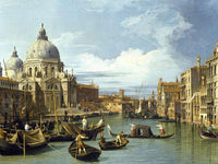 The Entrance To The Grand Canal Venice By Canaletto Fine Art Print