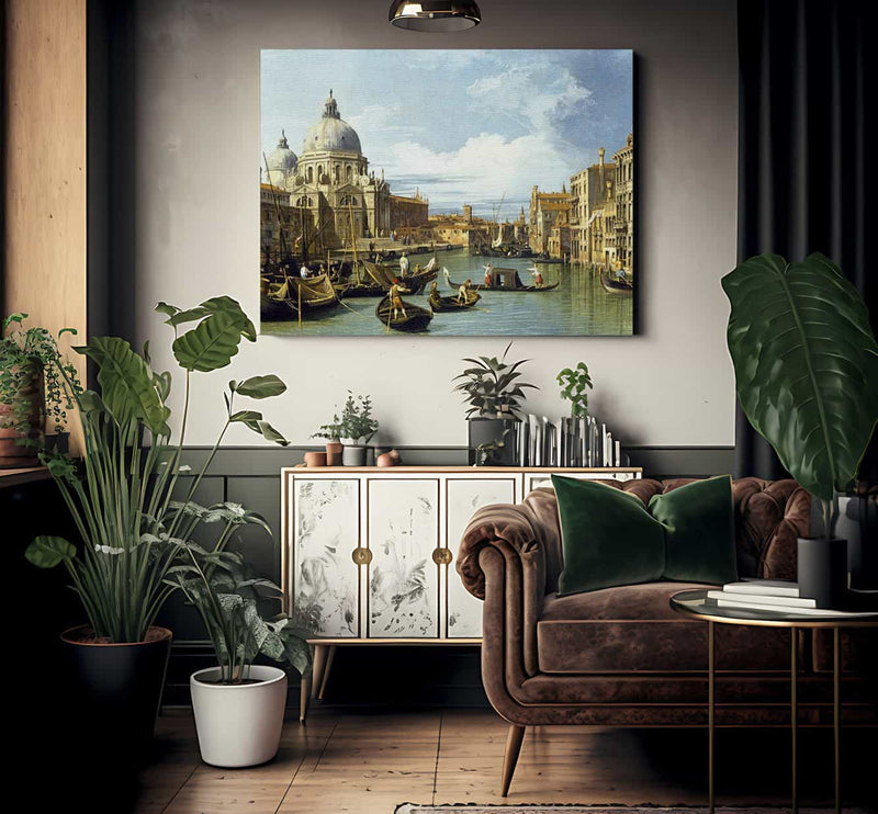 The Entrance To The Grand Canal Venice By Canaletto Fine Art Print