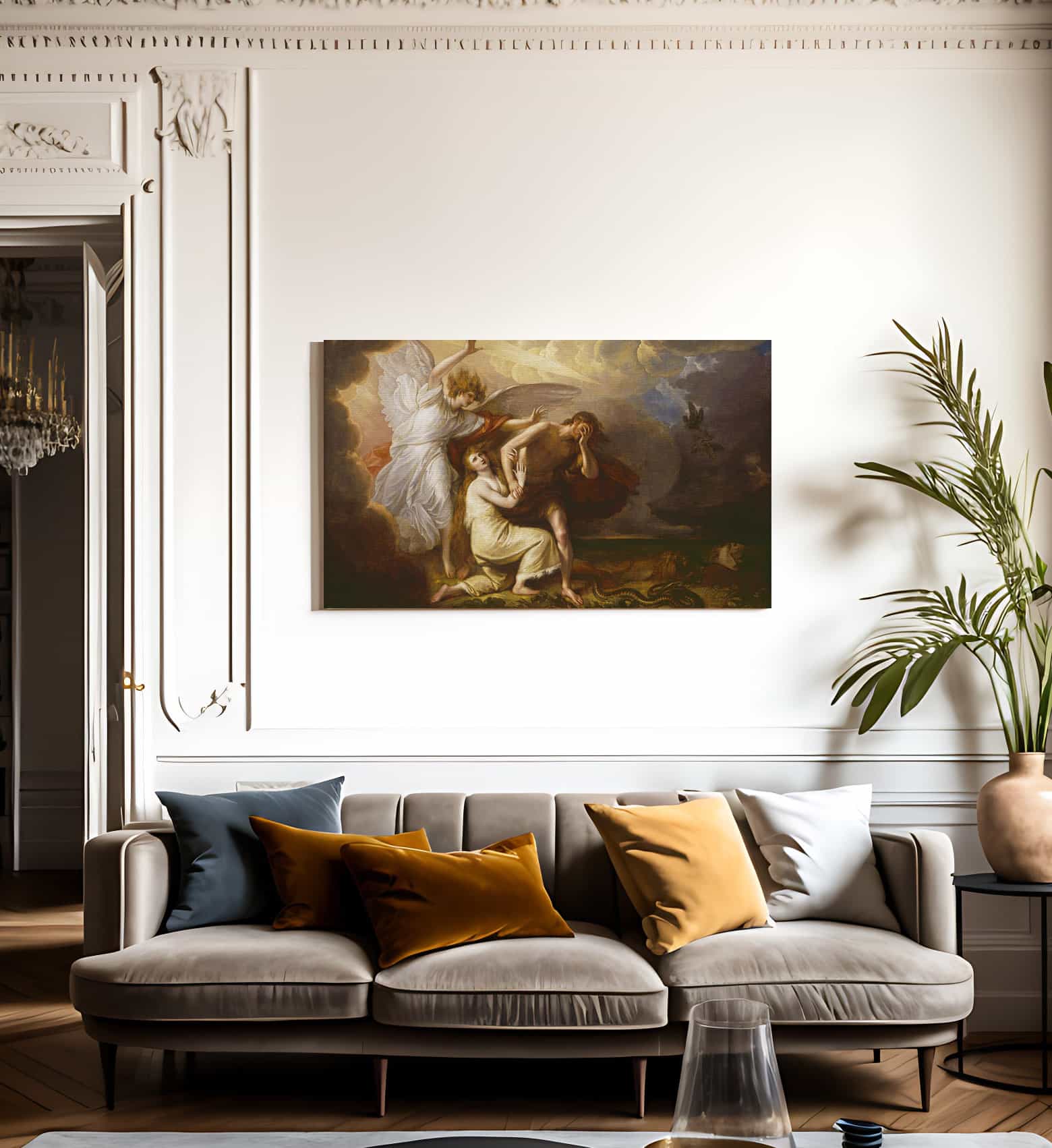 The Expulsion Of Adam And Eve From Paradise By Benjamin West Fine Art Print