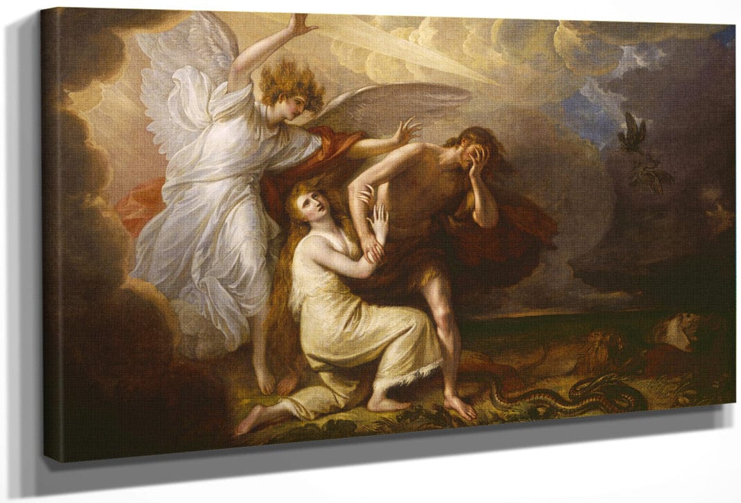The Expulsion Of Adam And Eve From Paradise By Benjamin West Fine Art Print