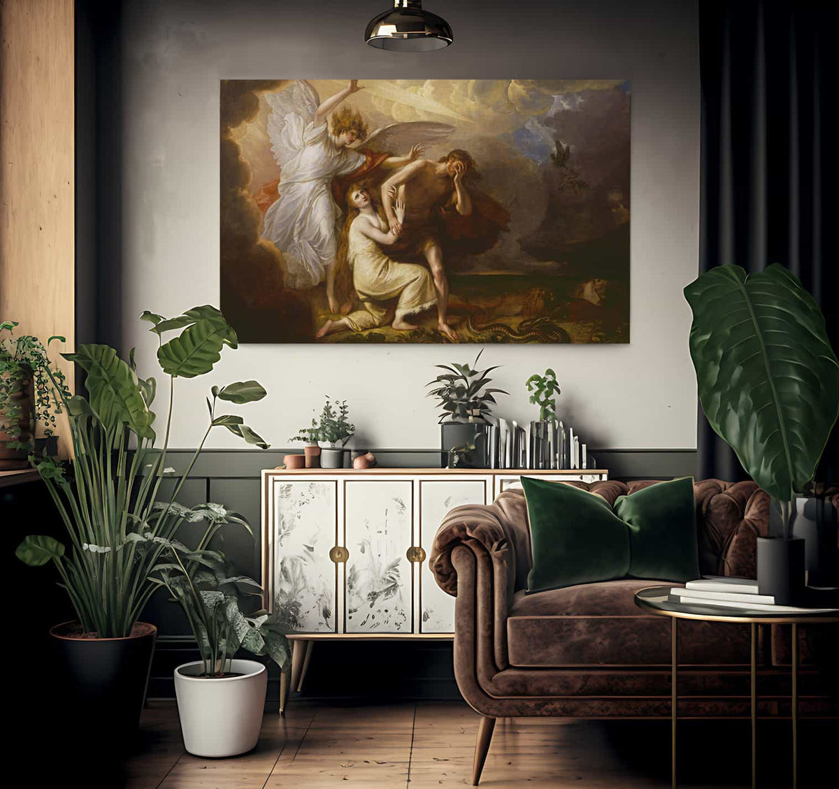 The Expulsion Of Adam And Eve From Paradise By Benjamin West Fine Art Print