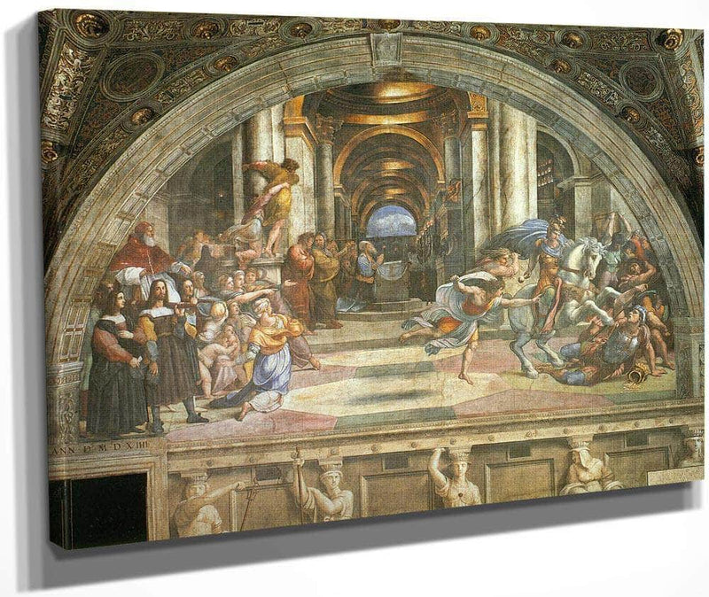 The Expulsion Of Heliodorus By Raphael Fine Art Print