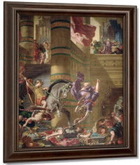 The Expulsion Of Heliodorus From The Temple By Ferdinand Victor Eugene Delacroix Fine Art Print