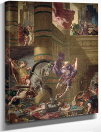 The Expulsion Of Heliodorus From The Temple By Ferdinand Victor Eugene Delacroix Fine Art Print
