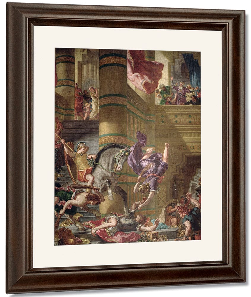 The Expulsion Of Heliodorus From The Temple By Ferdinand Victor Eugene Delacroix Fine Art Print