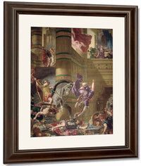 The Expulsion Of Heliodorus From The Temple By Ferdinand Victor Eugene Delacroix Fine Art Print
