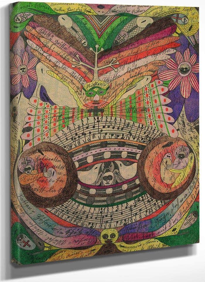 The Eyeglass Butterfly In India 1911 By Adolf Wolfli Fine Art Print