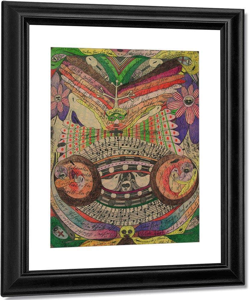 The Eyeglass Butterfly In India 1911 By Adolf Wolfli Fine Art Print