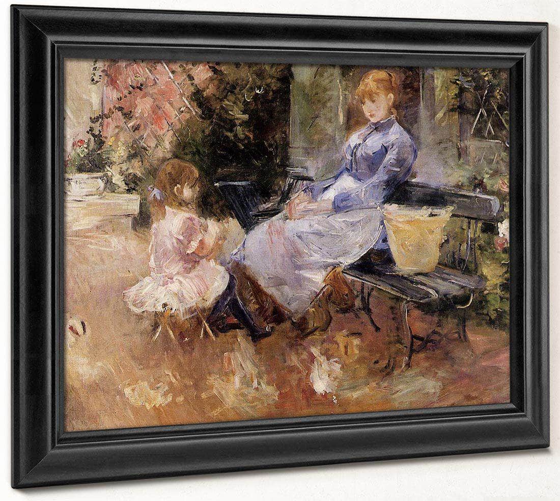 The Fable 1883 Oil On Canvas Private Collection By Berthe Morisot Fine Art Print