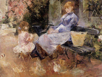 The Fable 1883 Oil On Canvas Private Collection By Berthe Morisot Fine Art Print