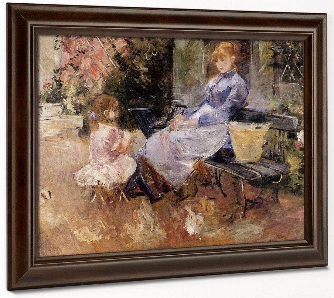 The Fable 1883 Oil On Canvas Private Collection By Berthe Morisot Fine Art Print