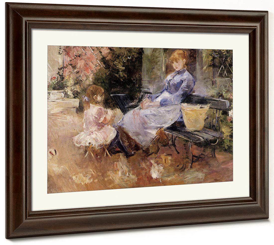 The Fable 1883 Oil On Canvas Private Collection By Berthe Morisot Fine Art Print