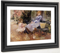 The Fable 1883 Oil On Canvas Private Collection By Berthe Morisot Fine Art Print