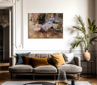 The Fable 1883 Oil On Canvas Private Collection By Berthe Morisot Fine Art Print