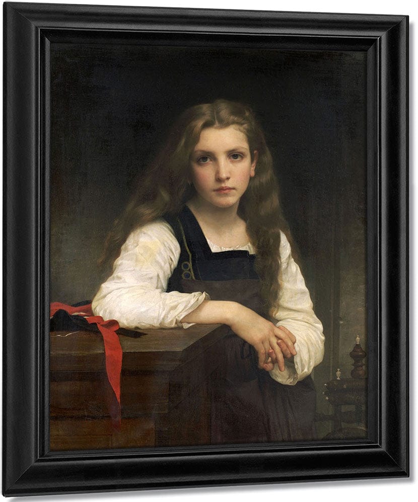 The Fair Spinner By William Adolphe Bouguereau Fine Art Print