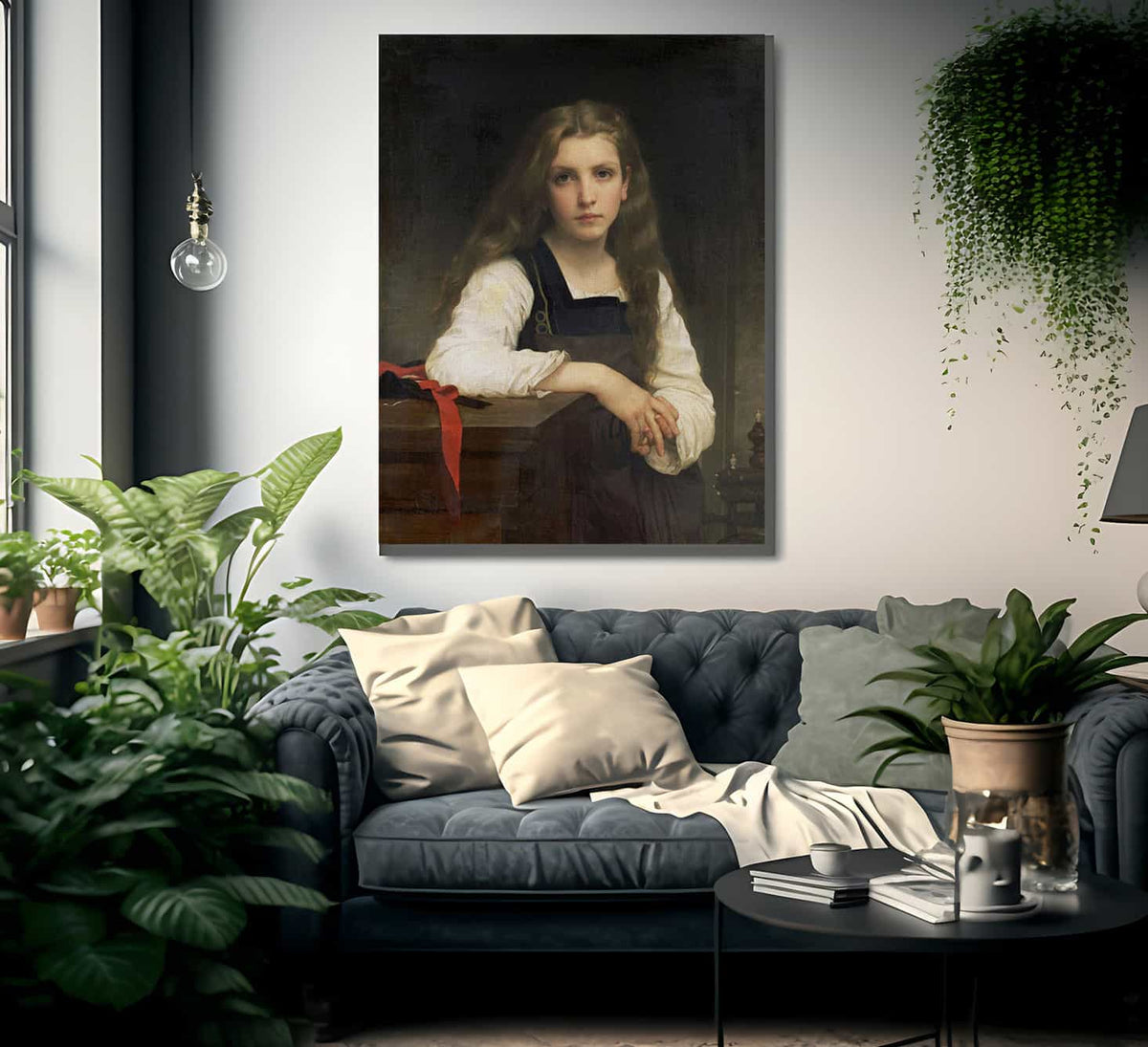 The Fair Spinner By William Adolphe Bouguereau Fine Art Print